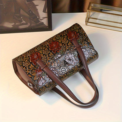 Vintage Top Handle Satchel, Retro Crossbody Bag, Women's Elegant Handbag, Shoulder Bag & Purse