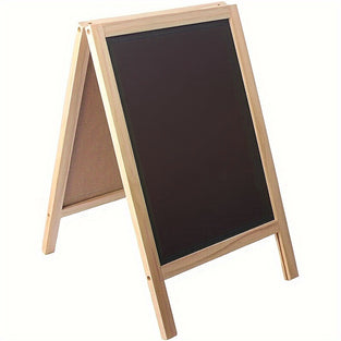 1pc, Freestanding Wooden A Frame Double Sided Chalkboard For Tabletop Menu Board, Wedding Message Sign, Party Supplies