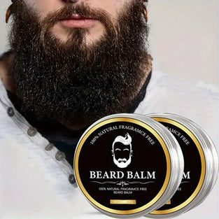 Beard Cream Beard Balm Leave-in Care Cream Beard Oil Beard Styling Cream For Men Father's Day Gift, Plant Squalane