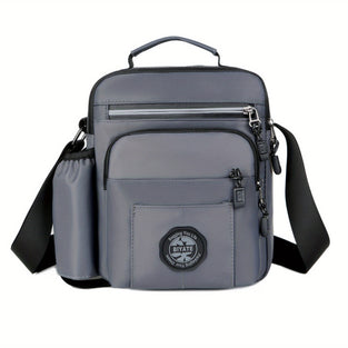 1pc Men's Fashion Waterproof Shoulder Bag, Large Capacity Casual Multi-Compartment Sling Bag