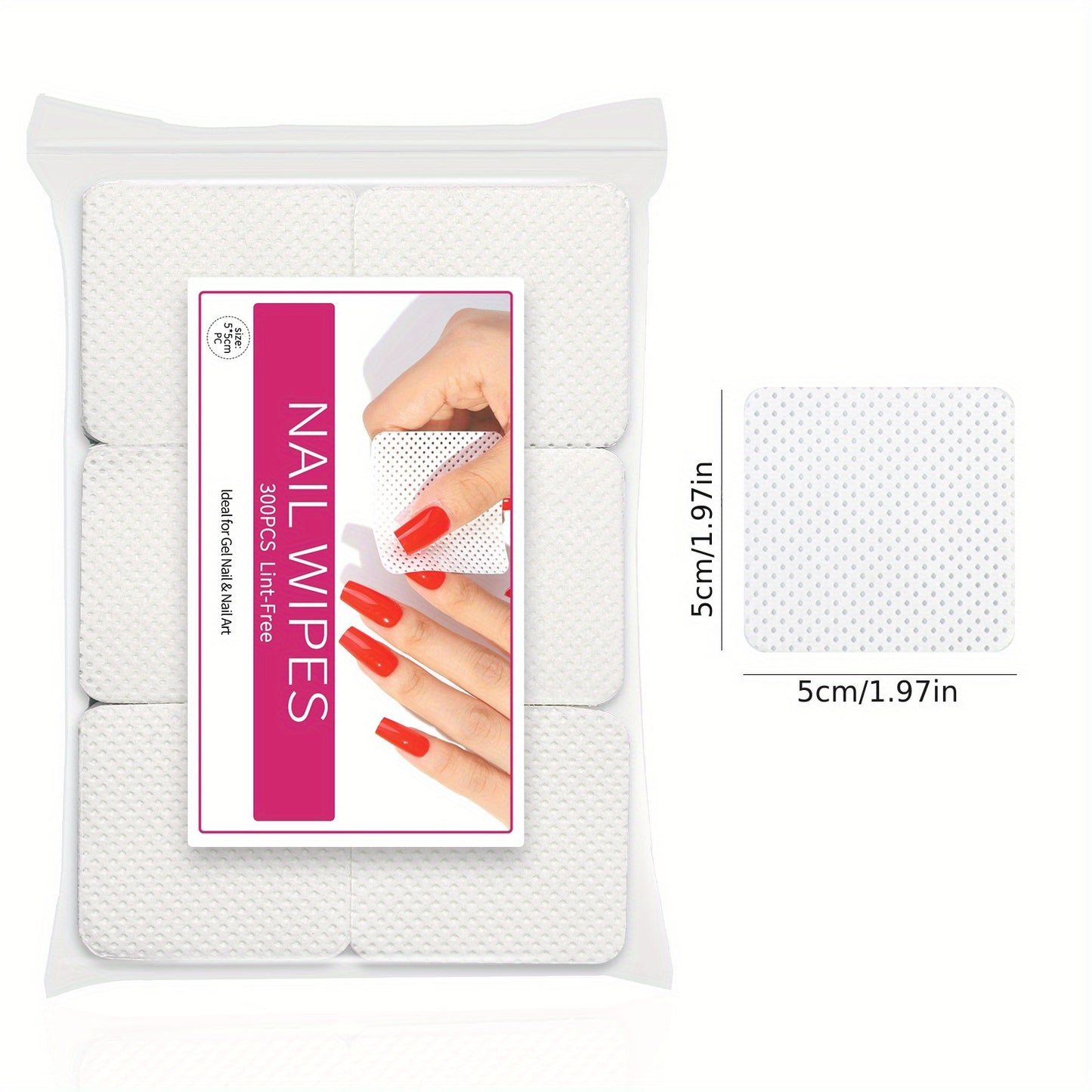 Professional Nail Polish Remover Wipes 300 Piece Set with Eco-Friendly Bamboo Fiber for Easy and Mess-Free Removal