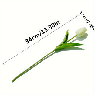 10pcs Premium Artificial Flowers, Real Touch Tulips Bouquet, Artificial Flowers For Wedding Room Home Hotel Party Event Christmas Decor, Mother's Day Gift For Mom, Best Mom Birthday Gift, Mother's Day Decoration, Home Decor