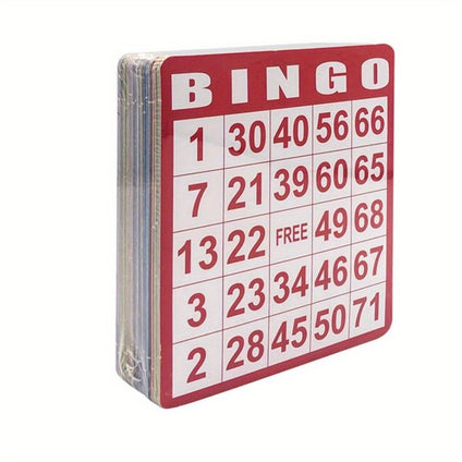 100pcs Bingo Game Cards, Party Paper Card Games, School Classroom Family Gathering Activity