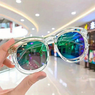 1pc New Transparent Fashion Glasses, Ova Summer Outdoor Trendy Glasses