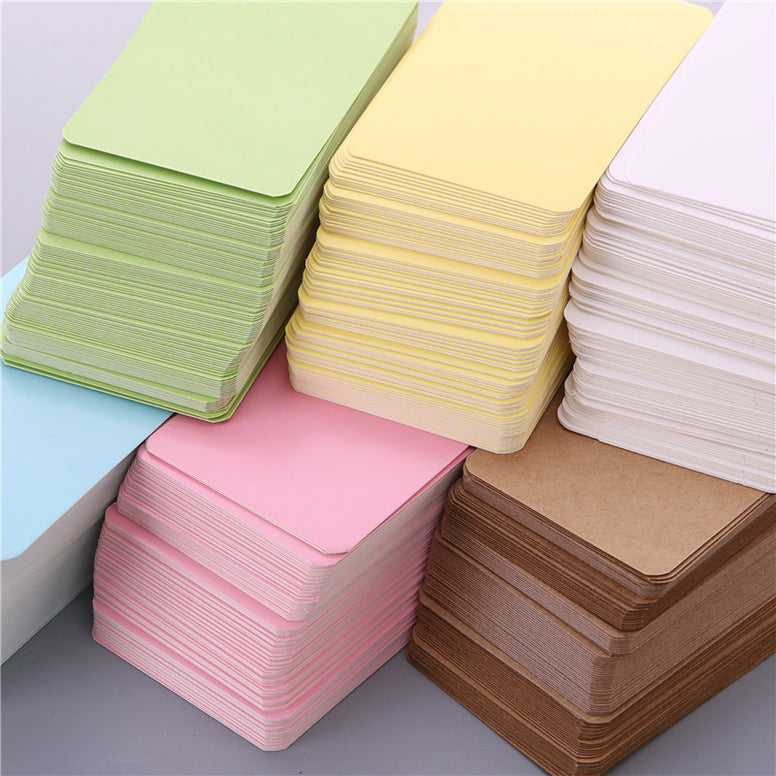 100-Pack Colorful Blank Card Stock for DIY Crafts and Projects - Perfect for Graffiti, Pinyin, and More!