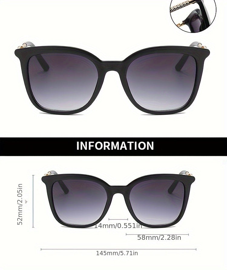 Hollow Out Temple Gradient Fashion Shades: Stylish Casual Glasses for Women on Vacation