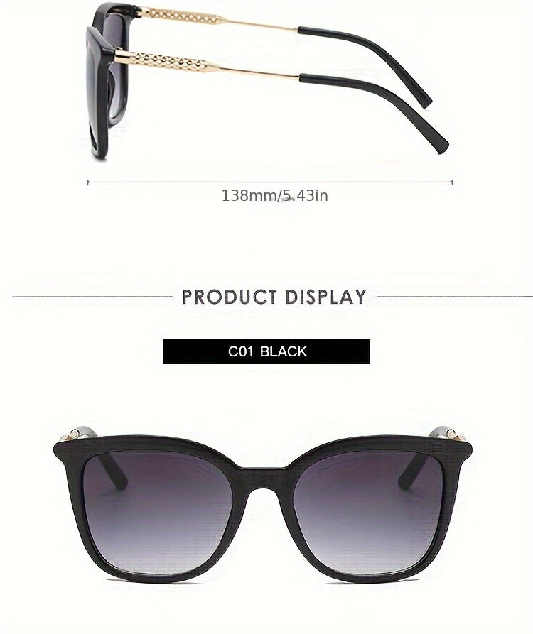 Hollow Out Temple Gradient Fashion Shades: Stylish Casual Glasses for Women on Vacation