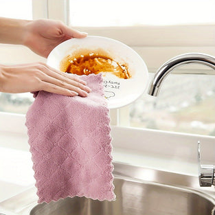 10pcs Ultra-Absorbent Microfiber Cleaning Cloths