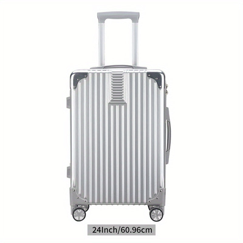 Ultimate Travel Companion: Large Capacity Silent Spinner Suitcase - Durable, Stylish, Unisex 20-24 inch