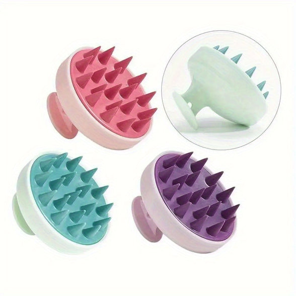 Silicone Scalp Massager Shampoo Brush - Battery-Free Shower Spa Experience