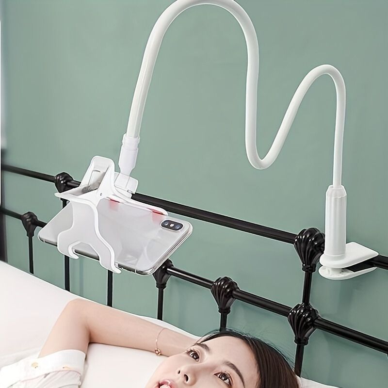 360° Adjustable Gooseneck Phone Holder: Flexible Arm for Desks and Beds