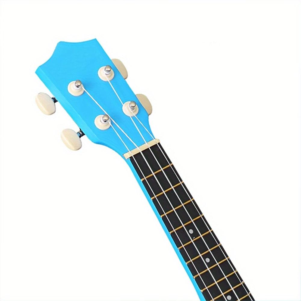 Premium 21-Inch Beginner Ukulele: Hawaiian Soprano Ukelele with Four-String Wood Design and High Gloss Body