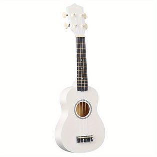 Premium 21-Inch Beginner Ukulele: Hawaiian Soprano Ukelele with Four-String Wood Design and High Gloss Body