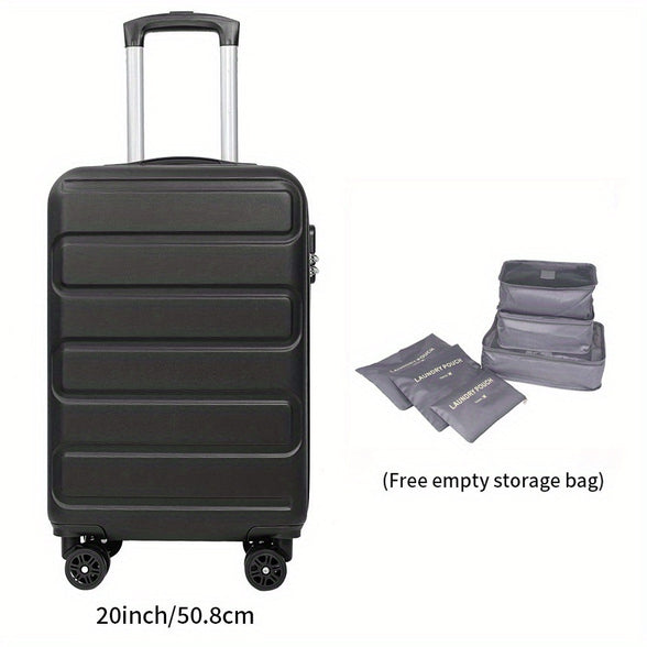 JIT 7-Piece Travel School Essential Set: Business Commuting 20-Inch Luggage with Combination Lock and Packing Storage Bags