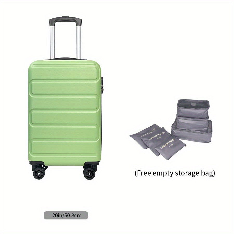 JIT 7-Piece Travel School Essential Set: Business Commuting 20-Inch Luggage with Combination Lock and Packing Storage Bags