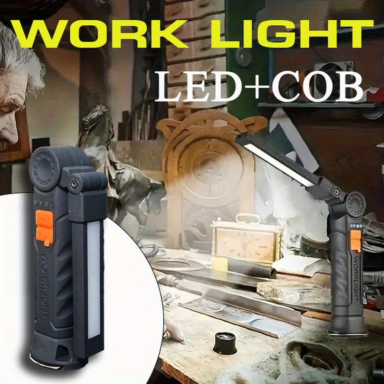 مصباح عمل LED COB قابل لإعادة الشحن عبر USB