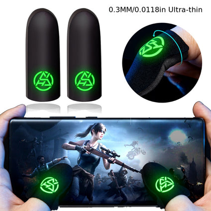 1 Pair For PUBG Gaming Finger Sleeve Luminous Fingertips Cover Anti-slip Breathable Finger Cots Thumb Gloves For Mobile Game Halloween/Thanksgiving Day/Christmas gift, gaming gift