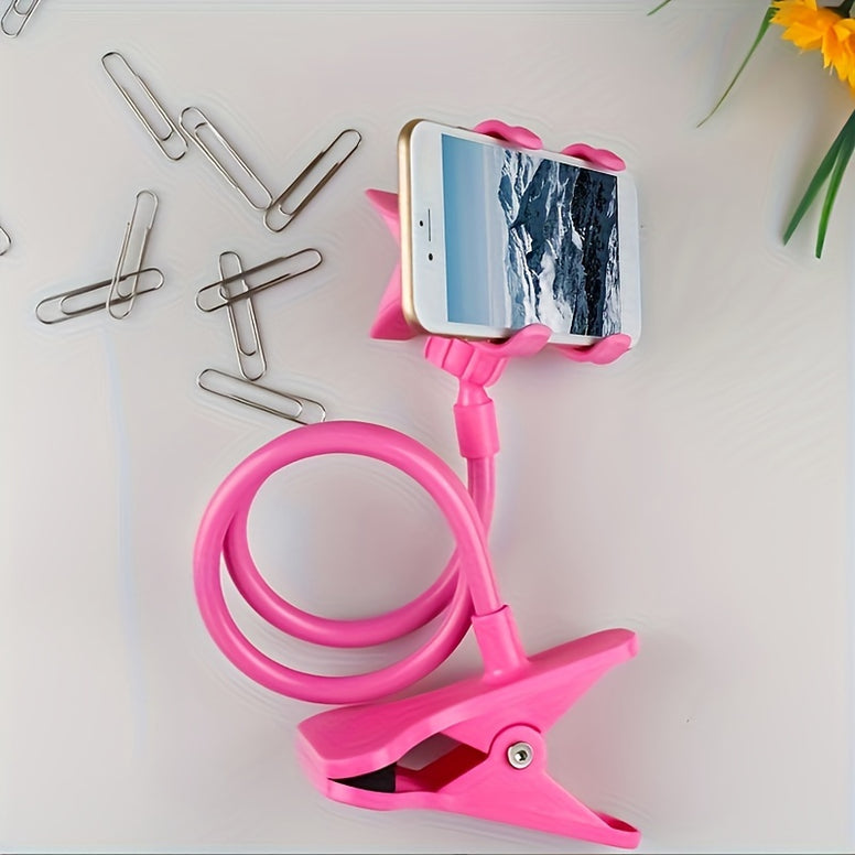 Flexible Lazy Bed & Desktop Stand Smartphone Holder - Clip Phone Mount Bracket for Hands-Free Viewing