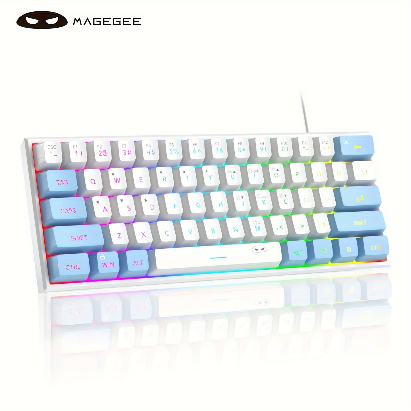 TS91 Mini 60 Gaming Office Keyboard: Waterproof, Compact, RGB Backlit