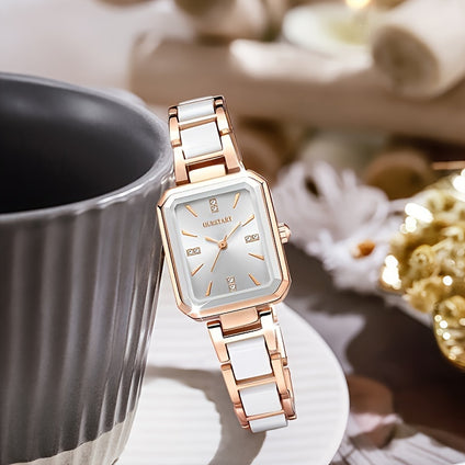 Stylish Quartz Watches with Alloy Strap - A Timeless Gift for Her