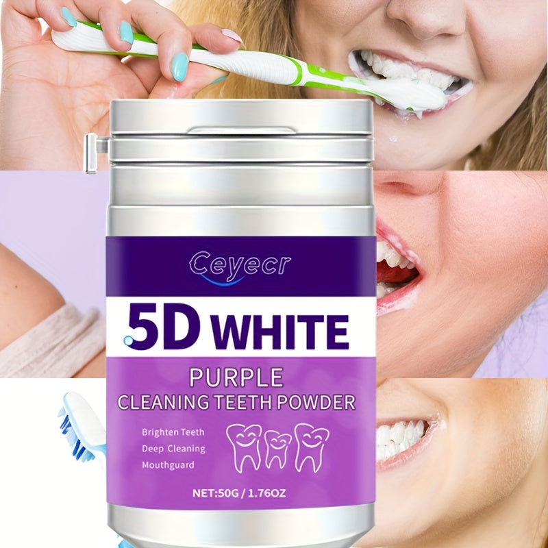 5D Whitening Teeth Cleaning Powder: Deep Clean Tooth Polish for Basic Oral Care