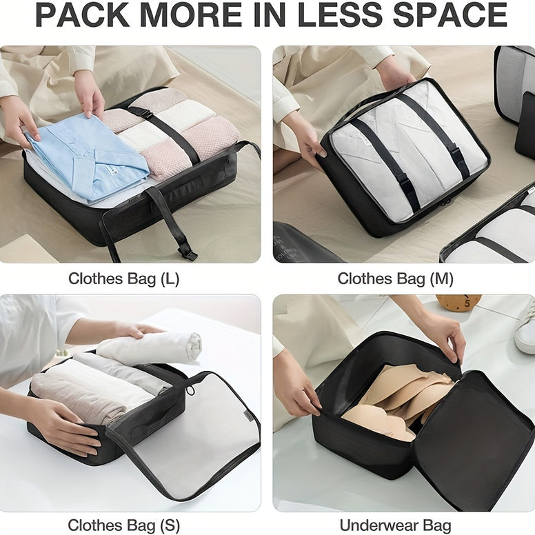 7-Piece Set: Lightweight and Wear-Resistant Luggage Storage Bags for Travel