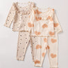 Adorable Irregular Dotted Love Print Loungewear Set for Baby Girls - Perfect for Spring and Autumn!