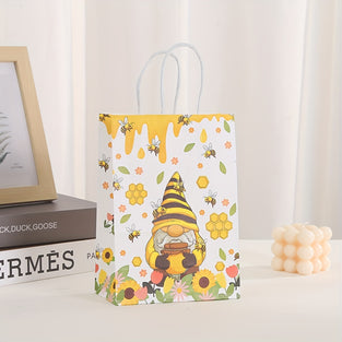 12 Packs, Bee Theme Party Favors Bags With Handles,Bees Wrap Bee Party Bags,Goodie Bags Treat Bags For Bee Themed Birthday Party Supplies, Birthday Party Gift Bags, Small Business Supplies, Shopping Bag, Craft Tote Bag