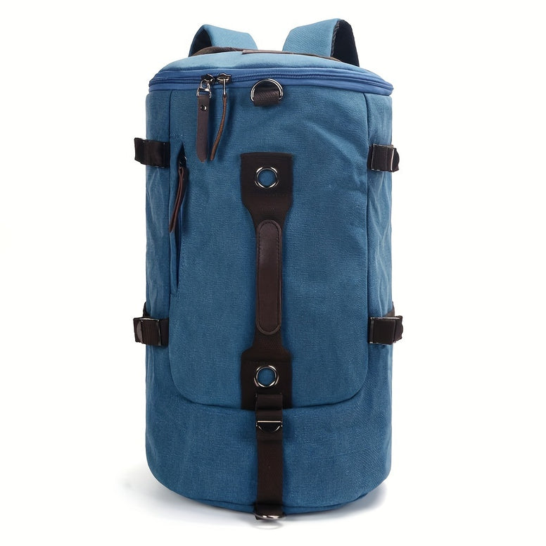 Urban Voyager: Men's Fashion Canvas Backpack for Stylish Travelers