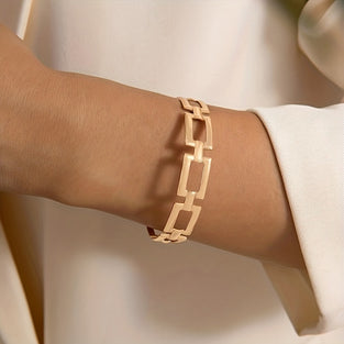 Luxurious Square Chain Open Bangle  Perfect Gift Idea
