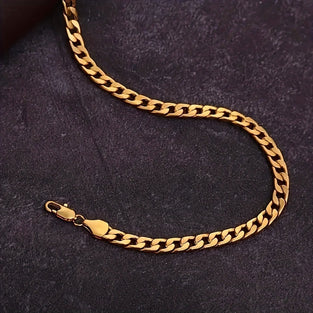 18K Gold Plated Cuban Chain Necklace  Hip Hop Jewelry