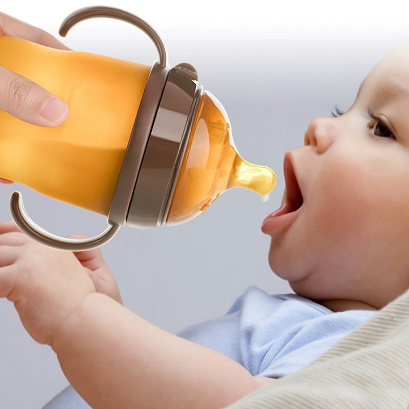 Baby's First Anti-Gas Silicone BotBaby's First Silicone Anti-Gas Feeding Bottle 250ml Safe Flexible BPA Free Ergonomic Design Easy to Cleantle: 250ml