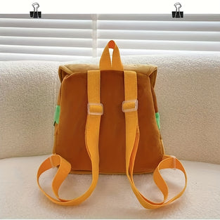 1pc Cute Plush Large Capacity Backpack, Kawaii Furry Lightweight Shopping Daypack, Cartoon Travel Commuter Bag