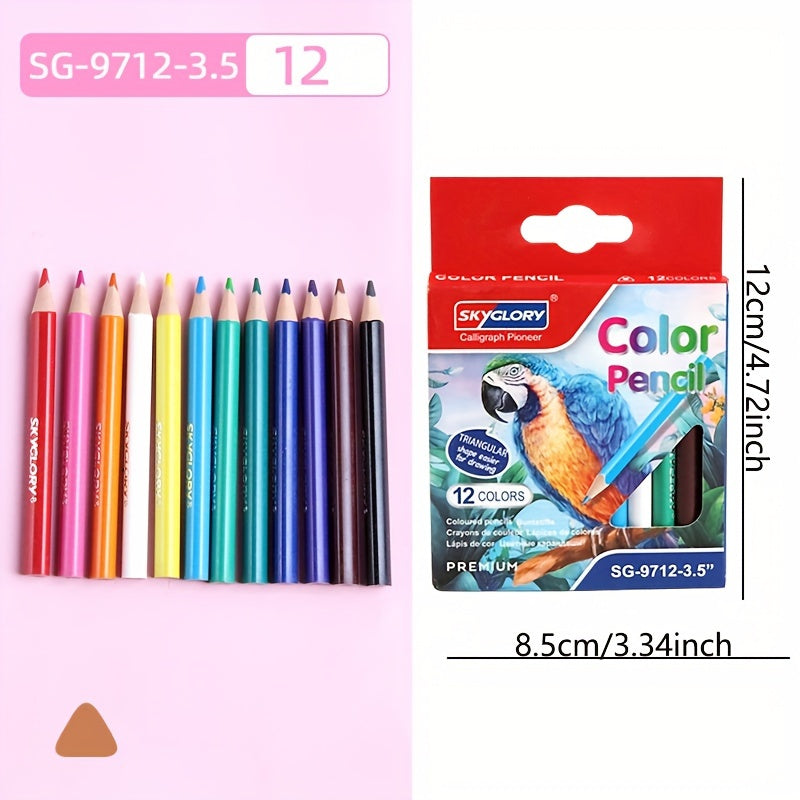 Versatile 18-Color Colored Pencil Set for School and Crafts