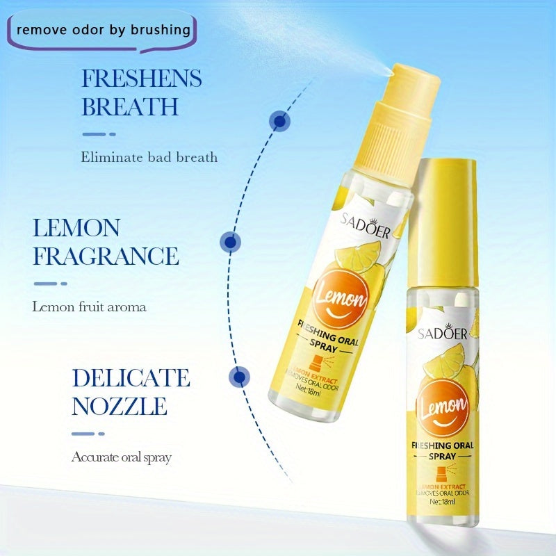 Lemon Oral Fresh Mouth Spray Fresh Breath Eliminate Bad Breath Spray Deodorant Persistent Portable Fragrance No Alcohol 18ML