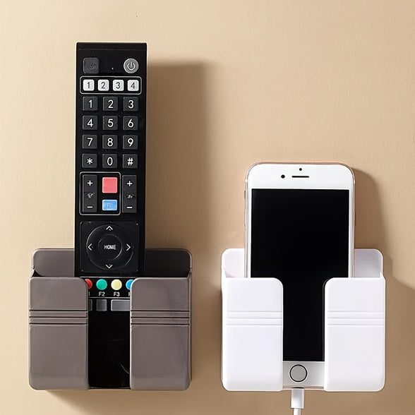 Wall-Mounted Phone & Remote Storage Rack