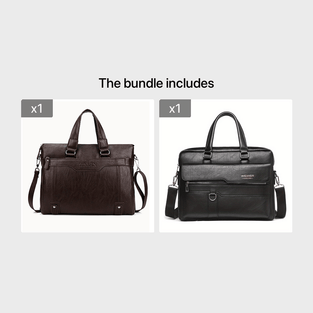 Business Men's Handbag Soft Leather Computer Briefcase Men's Single-shoulder Messenger Laptop Briefcase