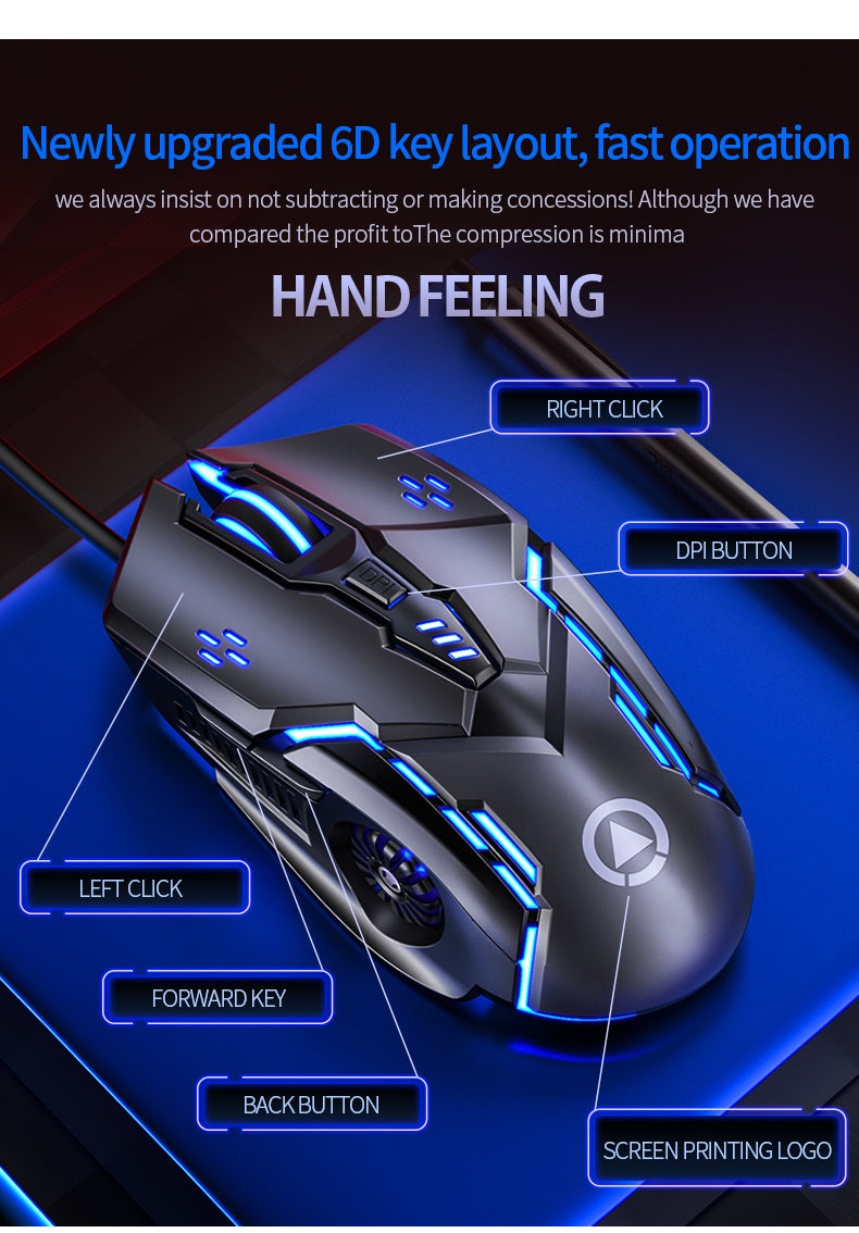 G-601099512521718 Mechanical Gaming Mouse: The Ultimate Silent Mouse for Computer Racer Enthusiasts