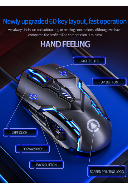 G-601099512521718 Mechanical Gaming Mouse: The Ultimate Silent Mouse for Computer Racer Enthusiasts