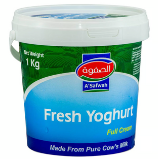 Al Safwah Full Fat Fresh Yoghurt, 1KG