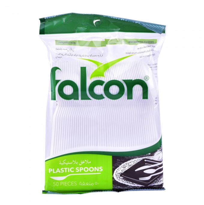 Falcon White Spoons, 20 PKTS x 50 Pieces