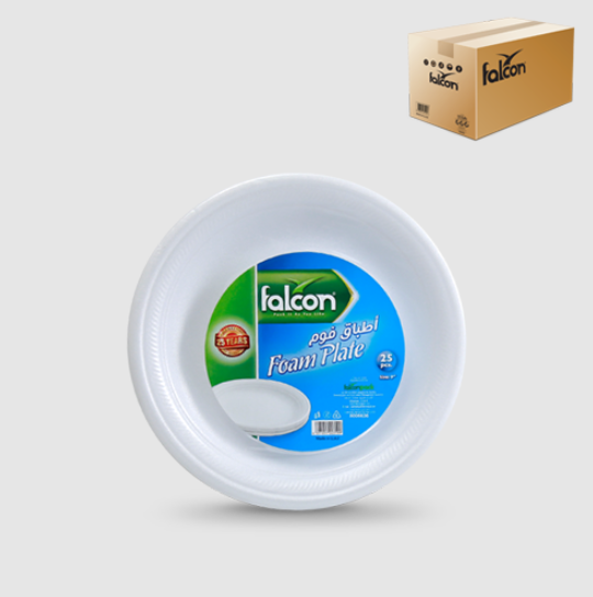 Falcon Foam Plate, 10" inch ( 500 pieces )