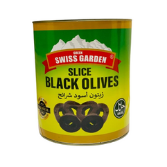 Sliced Black Olives Swiss Garden 3.1KG