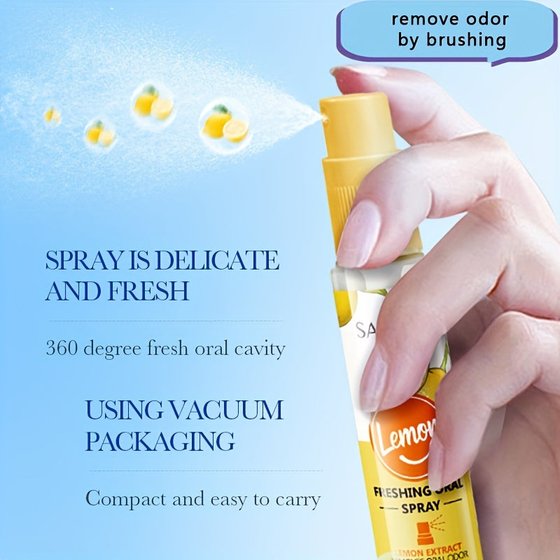 Lemon Oral Fresh Mouth Spray Fresh Breath Eliminate Bad Breath Spray Deodorant Persistent Portable Fragrance No Alcohol 18ML