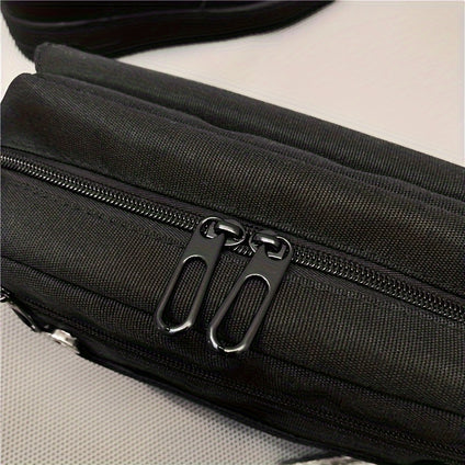 1pc Men's Trendy Simple Flap Letter Solid Color Versatile Shoulder Bag