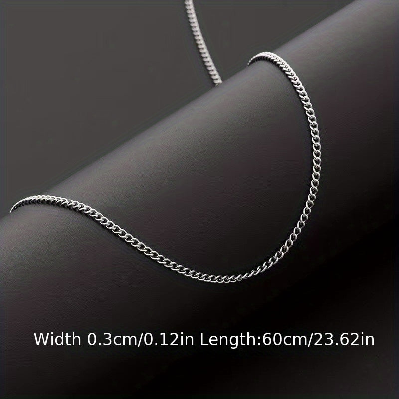 Stylish Titanium Steel Men's Fashion Necklace - Non-Fading Single Chain Accessories