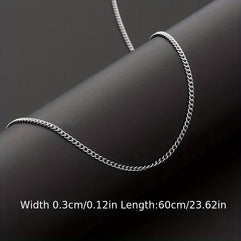 Stylish Titanium Steel Men's Fashion Necklace - Non-Fading Single Chain Accessories