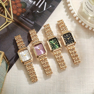 Women's Business Rectangle Quartz Watch Luxury Golden Fashion Analog Wrist Watch For Daily Life