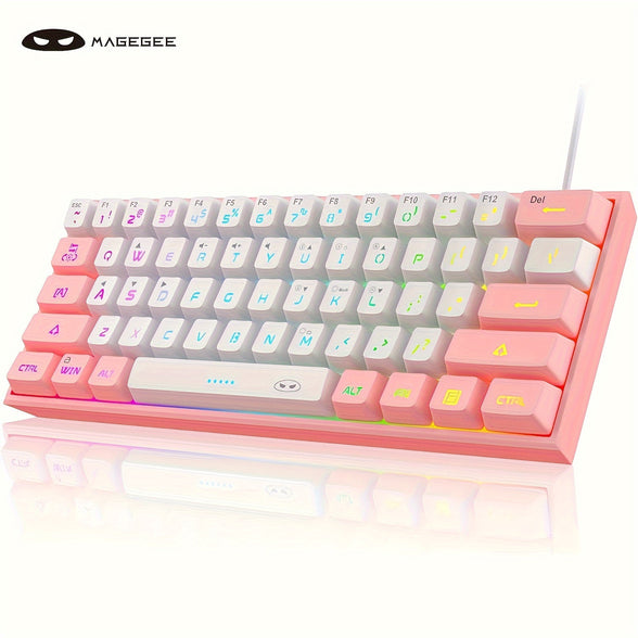 TS91 Mini 60 Gaming Office Keyboard: Waterproof, Compact, RGB Backlit