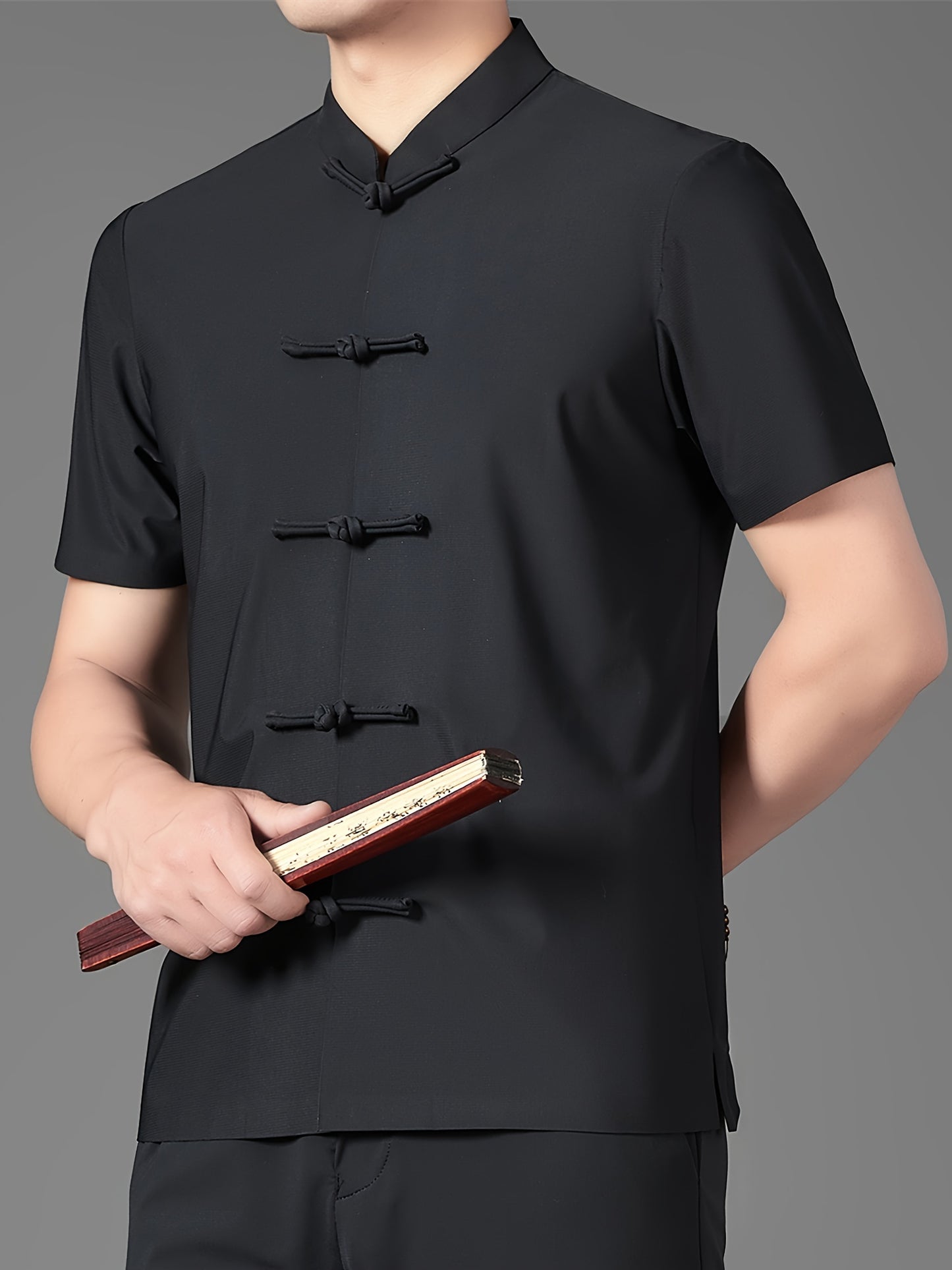 Chinese Traditional Style Men's Summer Tang Suit Shirt: Lightweight and Stylish Leisurewear